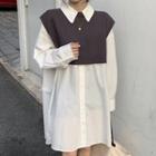 Shirtdress / Knit Cape