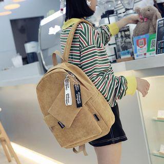 Set: Corduroy Backpack + Pouch