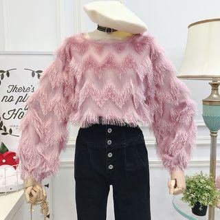 Loose-fit Fringed Top