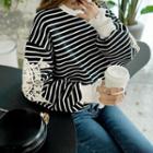 Lace-patch Fill-trim Pullover