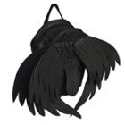 Faux-leather Wing Detail Backpack