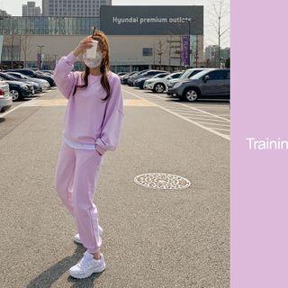 Cotton Sweatshirt & Jogger Sweatpants Set