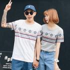Couple Matching Patterned Short-sleeve T-shirt