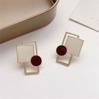 Geometric Alloy Earring 1 Pair - Ear Studs - One Size