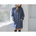 Stand-collar Single-breasted Denim Coat