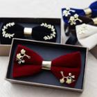 Flower Pin Bow Tie
