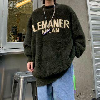 Lettering Mohair Sweater