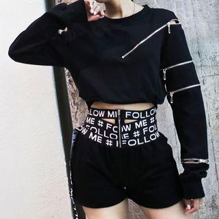 Cropped Zip Pullover