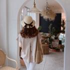 Open-placket Slit-back Linen Top