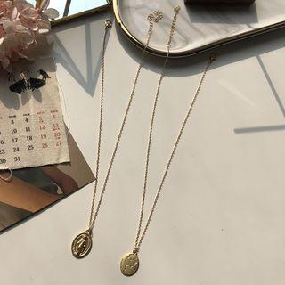 Coin Accent Necklace As Shown In Figure - One Size