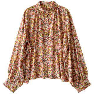 Floral Print Shirt Floral - Pink & Almond - One Size