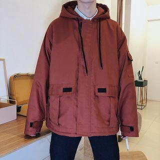 Fleece-lined Oversize Cargo Jacket