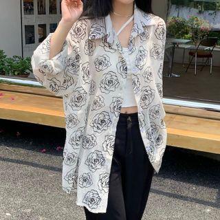 Floral Shirt Off-white - One Size