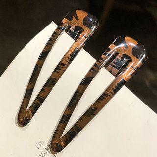 Leopard Print Hair Clip 2575 - One Piece - Leopard - One Size