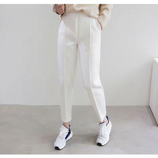 Band-waist Neoprene Tapered Pants
