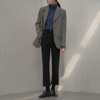3-button Houndstooth Blazer