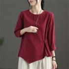 Plain Frog-button Blouse