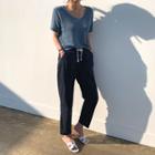 Drawcord Linen Pants In 5 Colors