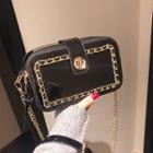 Metal Chain Patent Crossbody Bag