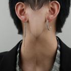 Rhinestone Asymmetrical Alloy Earring