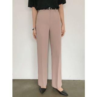 High-rise Wide-leg Dress Pants With Belt
