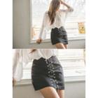 Lace-up Pencil Skirt
