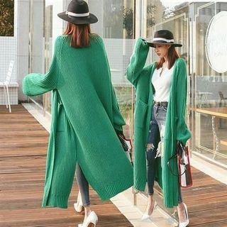 Chunky Open Front Long Cardigan