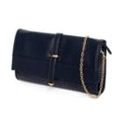 Faux Woven Convertible Shoulder Bag Blue - One Size