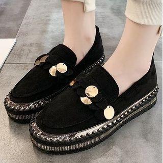 Applique Platform Loafers