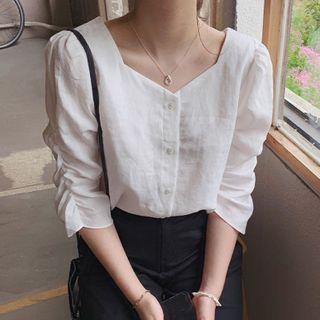 3/4-sleeve V-neck Blouse / Camisole