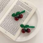 Cherry Hair Clip Red & Green - One Size