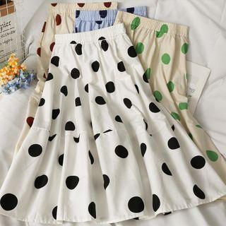 Polka-dot Midi Skirt In 5 Colors