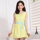 Sleeveless Jacquard Dress