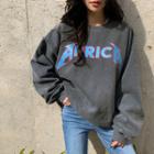 Africa Letter Sweatshirt Dark Gray - One Size