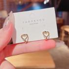 Heart Alloy Earring 1 Pair - E3195 - Gold - One Size