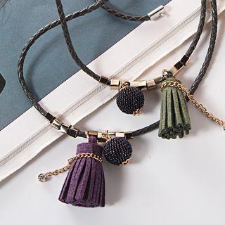 Tasseled Drop Necklace