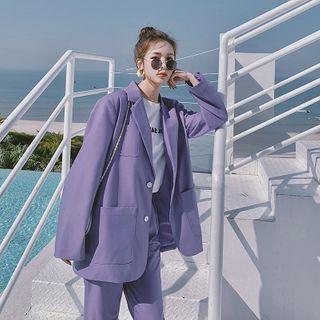 Set : Blazer + Straight Cut Pants