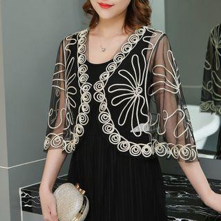Floral Embroidered Cape
