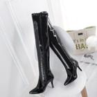 Faux-leather High Heel Over-the-knee Boots