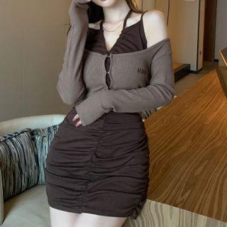 Light Jacket / Strappy Mini Sheath Dress