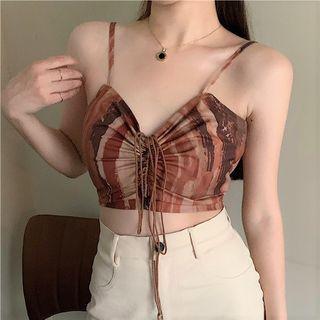 Cropped Camisole Top 6608 - Brown - One Size