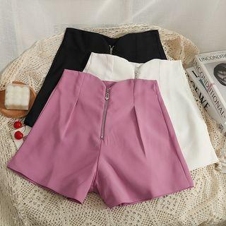 Zipper High-waist Hot Shorts