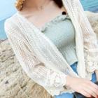 Bell-sleeve Crochet Lace Jacket