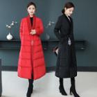 Embroidered Midi Padded Coat