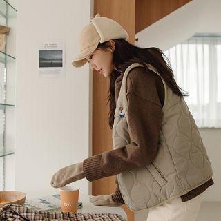 Fleece-panel Corduroy Trapper Hat