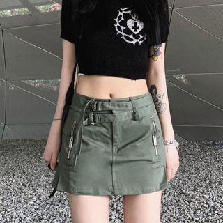 Low Rise Mini Pencil Skirt