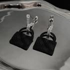 Handbag Drop Earring 1 Pair - Earring - Black - One Size