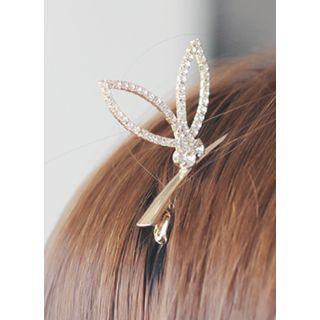 Rabbit Ear-rhinestone Hair Clip