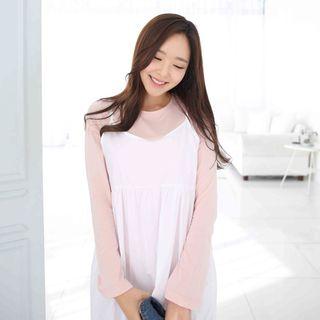 Crewneck Slit Long-sleeve T-shirt