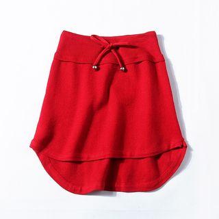 Sports Mini Knit Skirt Red - One Size